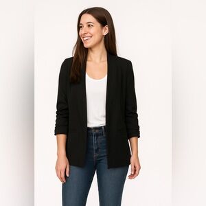 Aritzia wilfred open front cardigan blazer XXS XS black lightweight pockets